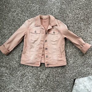 Washed Pink stretch denim jacket. Worn once!